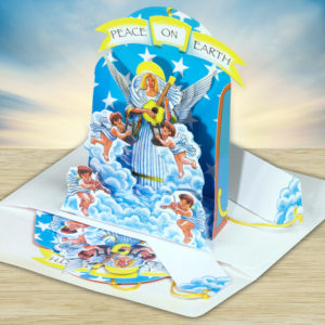 Peace on Earth Angel Pop Up Christmas Card Ornament