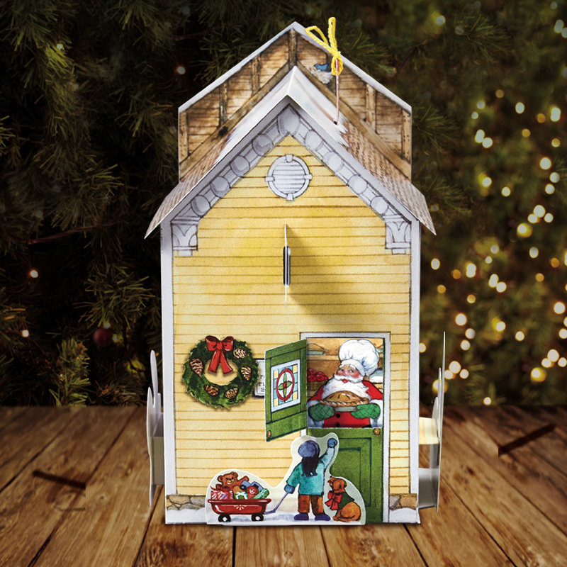 Sweet Shop Pop Up Christmas Card - Back