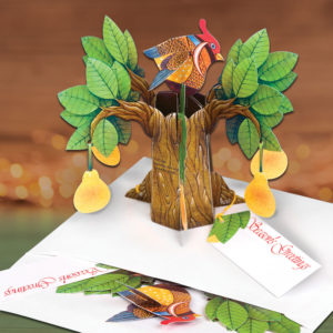 Partridge In A Pear Tree Pop-Up Christmas Card Ornament