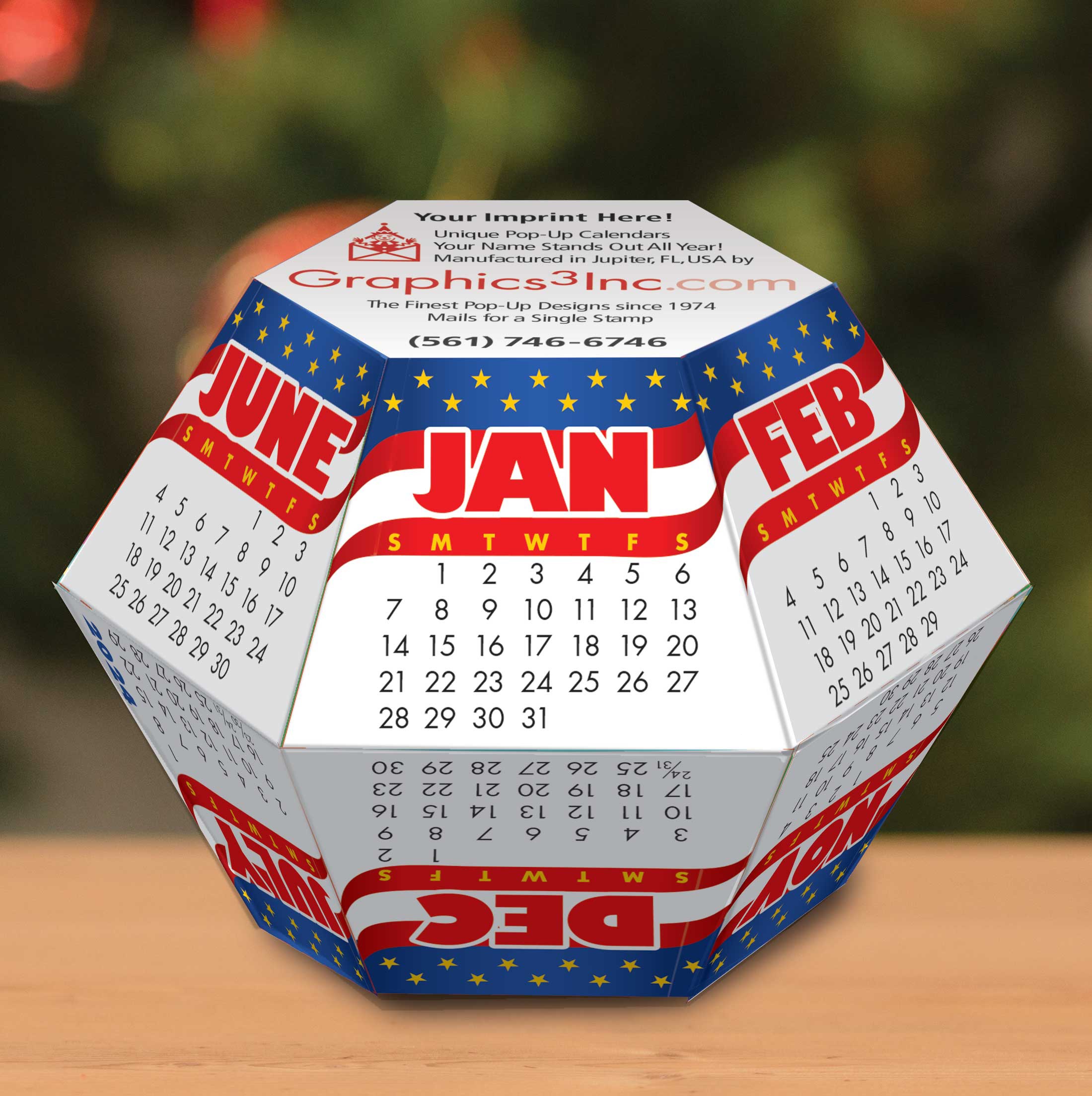 2025 Stars and Stripes Pop-Up Calendars