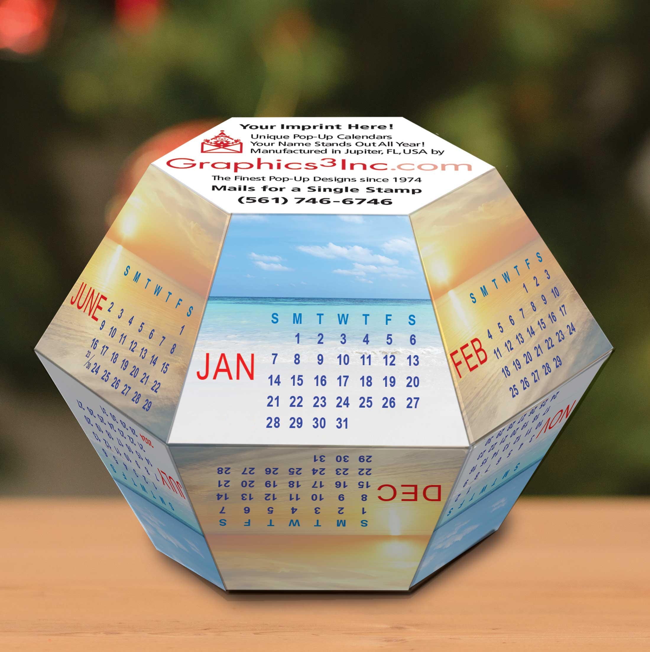 2026 Sky and Water Pop-Up Calendars