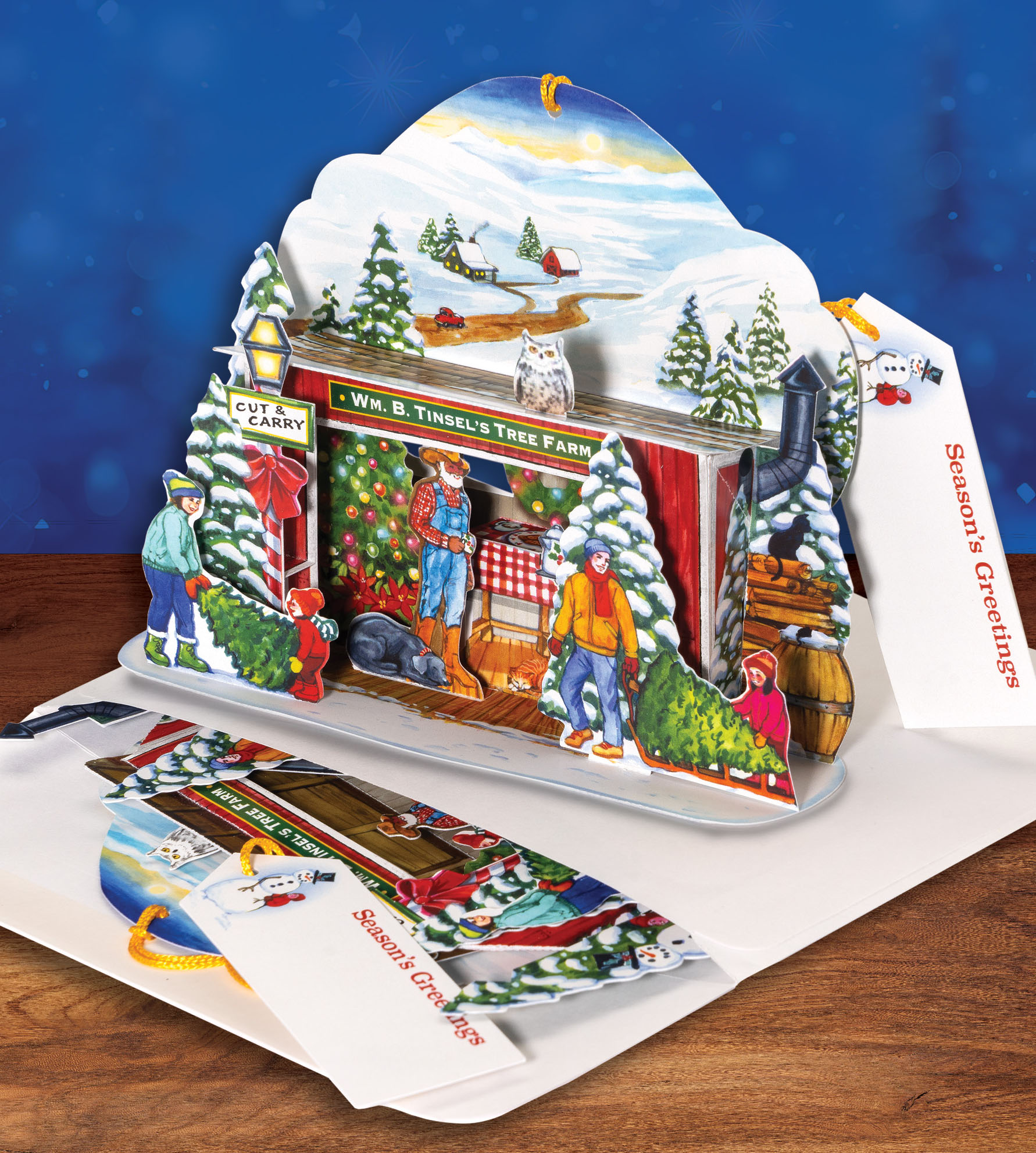 The 'Tree Farm' Pop-Up Christmas Card Ornament