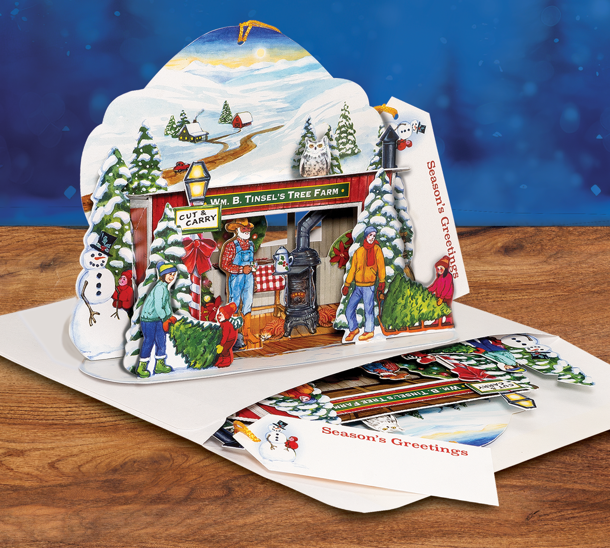 The 'Tree Farm' Pop-Up Christmas Card Ornament - Image 2