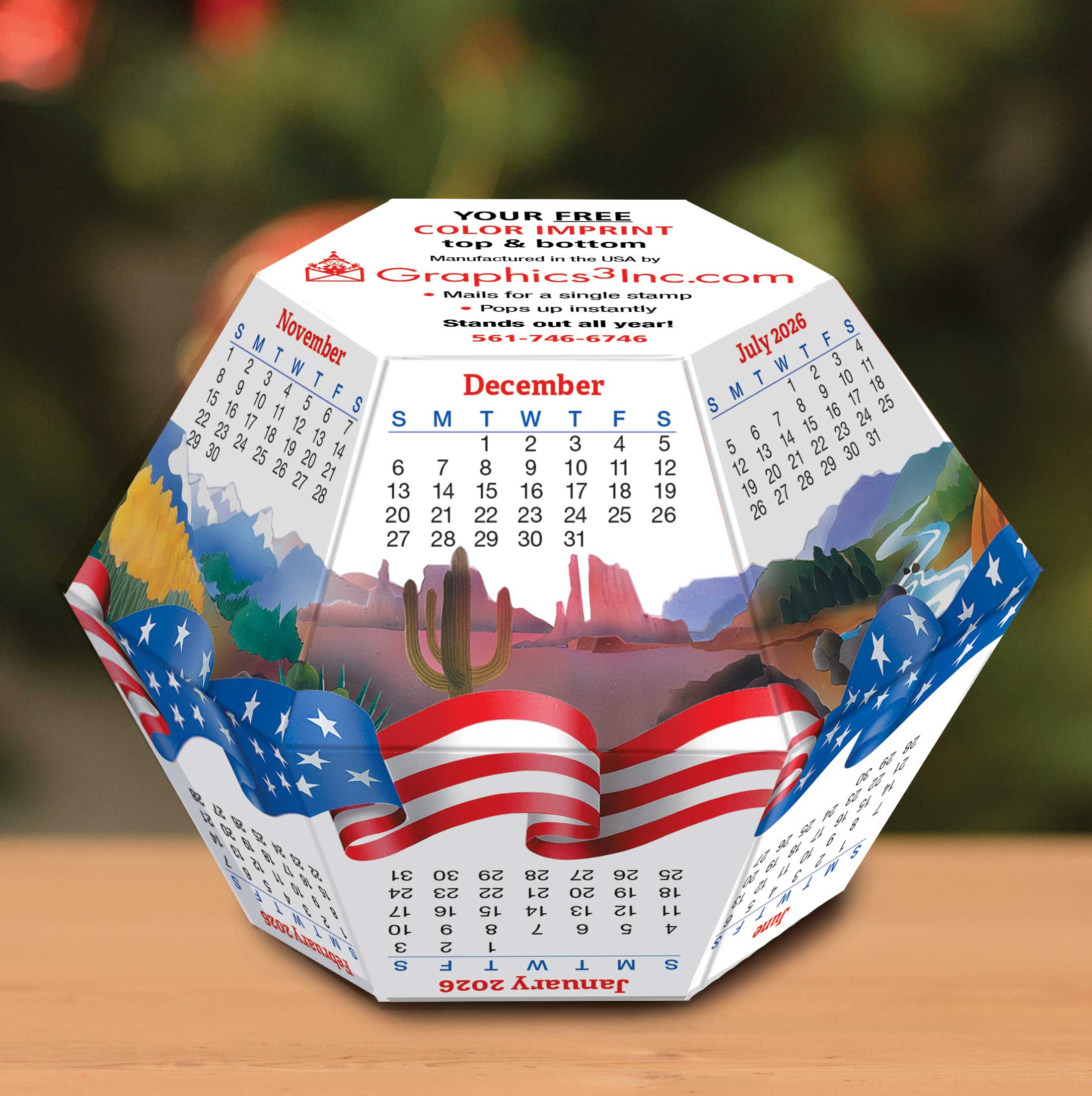 2026 America the Beautiful Pop-Up Calendar - Image 2